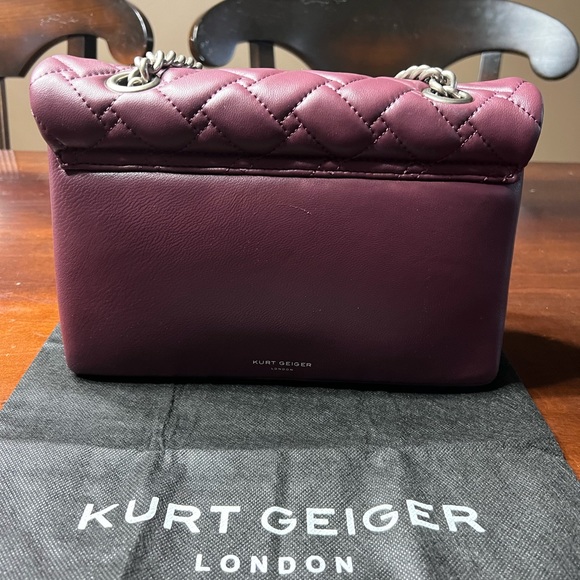 Striking dark Berry Kurt Geiger London Kensington large bag NEW - Picture 11 of 13